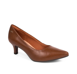 SCARPIN FEM. EM COURO SALTO FINO CASTANHO G9381 - DAKOTA 