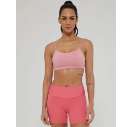 SHORTS HYPER LISO ROSA CAMÉLIA - ALTO GIRO