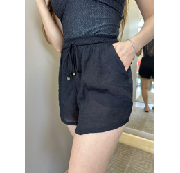 SHORT LISO SAÍDA DE PRAIA PRETO - FATO BÁSICO 