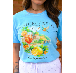 T-SHIRT ESTONADA COSTIERA DREAM AZUL - LOKAHI