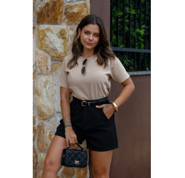 T-SHIRT ESTONADA LISA MOCHA - LOKAHI
