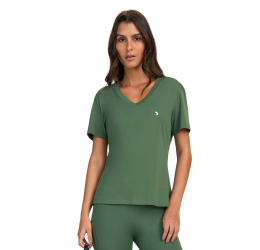 T-SHIRT ETERNA DECOTE V VERDE ÉDEN - ALTO GIRO