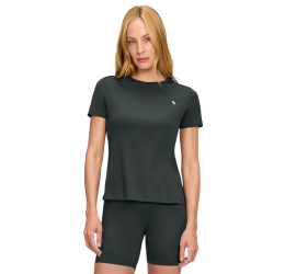 T-SHIRT ETERNA GOLA REDONDA COM FENDA VERDE ESCURO - ALTO GIRO