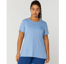 T-SHIRT INSPIRACIONAL AZUL CÉU PLUS SIZE - ALTO GIRO