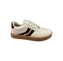 TÊNIS CASUAL FEMININO BRANCO OFF/CHOCOLATE 1444.100 - VIZZANO  