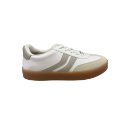 TÊNIS CASUAL FEMININO BRANCO/BRANCO OFF/CINZA 1444.100 - VIZZANO