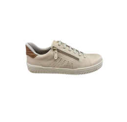TÊNIS FEMININO CASUAL COURO COM ZÍPER LINHO 211803 - PEGADA