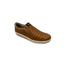 TÊNIS FEMININO CASUAL EM COURO CONFORTÁVL CAMEL - PEGADA 