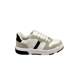 TÊNIS FEMININO CASUAL FLATFORM BRANCO/BRANCO OFF/PRETO 1455.104 - VIZZANO