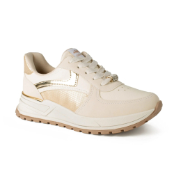 TÊNIS FEMININO JOGGING CASUAL CREME/CHAMPAGNE D2023 - DAKOTA