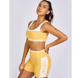 TOP MINI CANELADO AMARELO CREME - ALTO GIRO