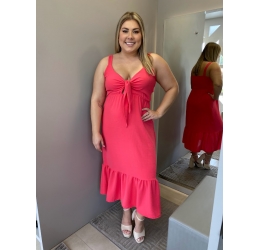 VESTIDO MIDI COM DETALHE DE LAÇO